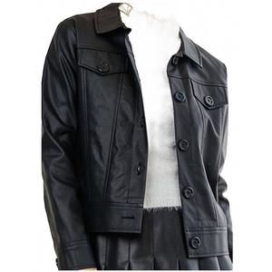 NEW ADORA chintzed twill jacket in black